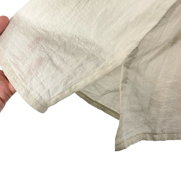 Alfredo’s Wife Tunic Top Womens Medium Made In USA Cream Organic Cotton Shirt - Picture 6 of 11